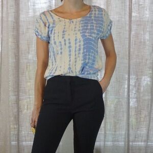 Olive & oak tie dye short sleeve blouse